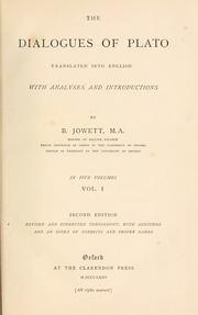 Όμηρος, Plato, Πλάτων: The dialogues of Plato (1875, Clarendon Press)